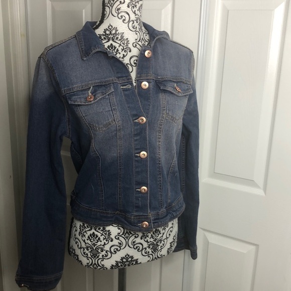 Love Tree Jean Jacket Medium Wash M - Picture 1 of 5